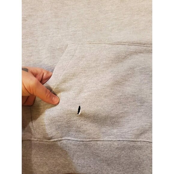 Rawgear Vintage Hoodie Men's Size Small Gray Distressed Puffed Logo Streeywear - Picture 6 of 11